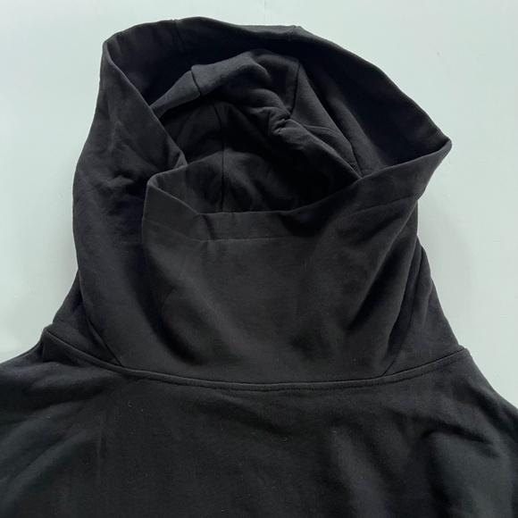 OAK + FORT High Neck Oversized Hoodie Sz S  Black Slouchy Boxy Edgy Grunge Punk - Picture 8 of 11